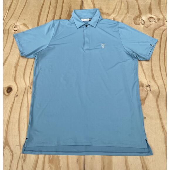 Kjus Golf Polo Shirt Men's Comfortable, Quality, Sweat Wicking Blue Sz. Large 52 - Picture 1 of 7